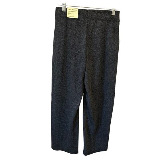 Max studio Blk White Tweed Stretchy Pant Bell Bottom Woman’s Small - Picture 5 of 6